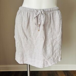 C&C California 100% Linen Casual Beige Skort Women’s Size Medium NWT